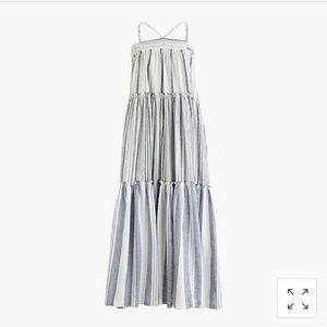 NWT linen stripe tiered dress/cover up
